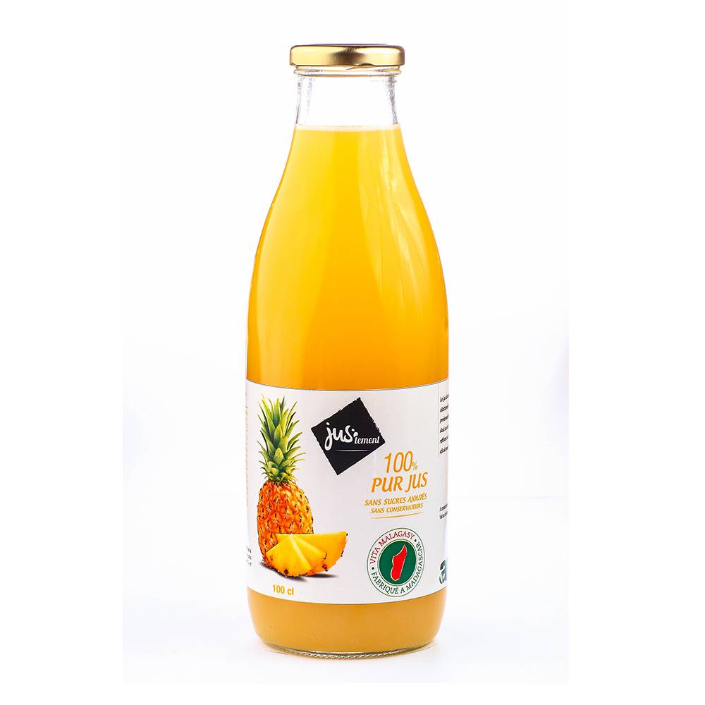 Pur jus de fruit ananas  BIO 100 cl  carton de 6
