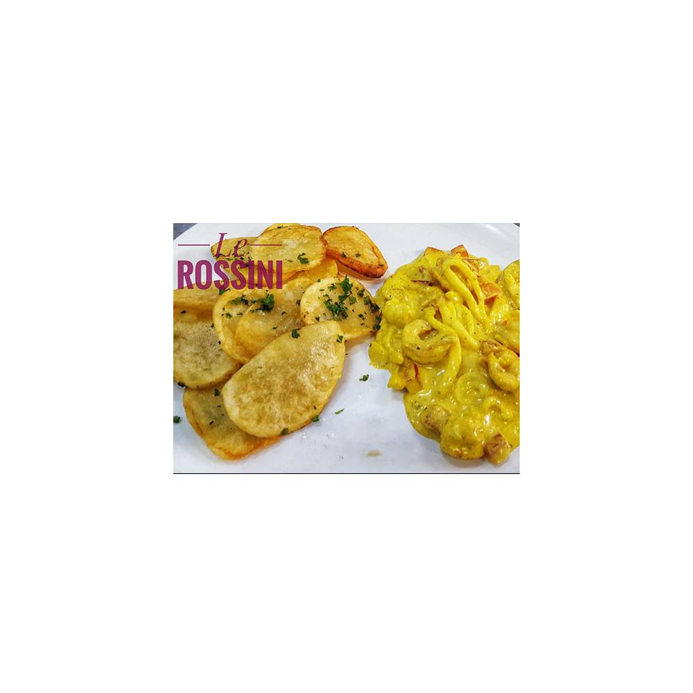 DUO DE CREVETTES ET DE CALMARS AU SAFRAN