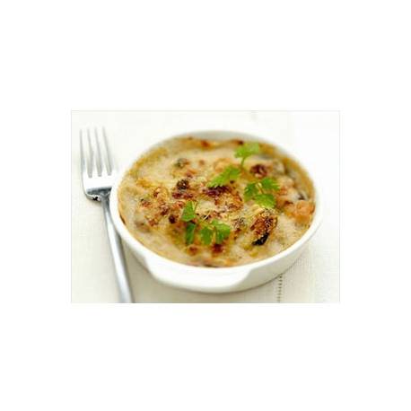 Gratin de crabe et fruits de mer