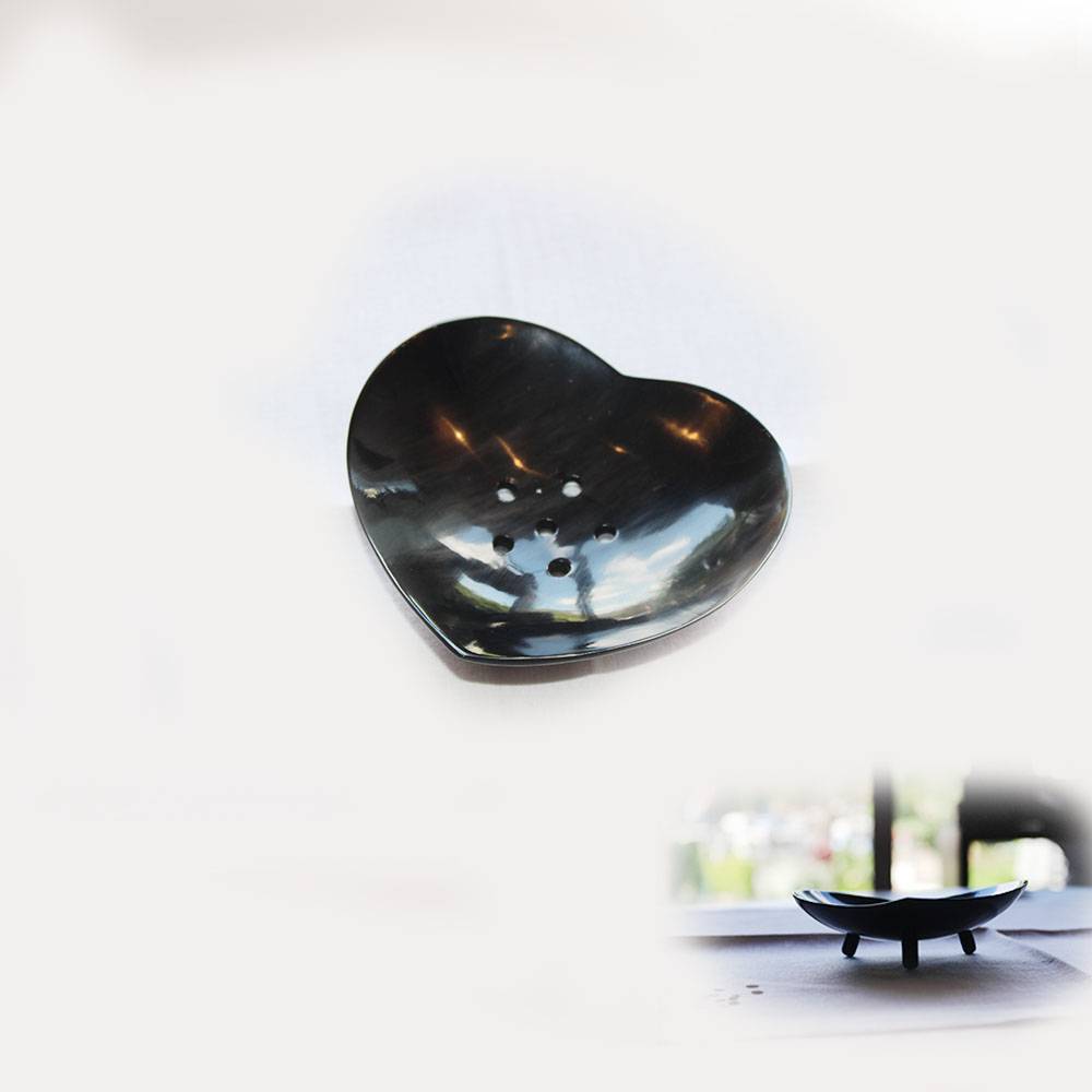 Port savon corne avec socle