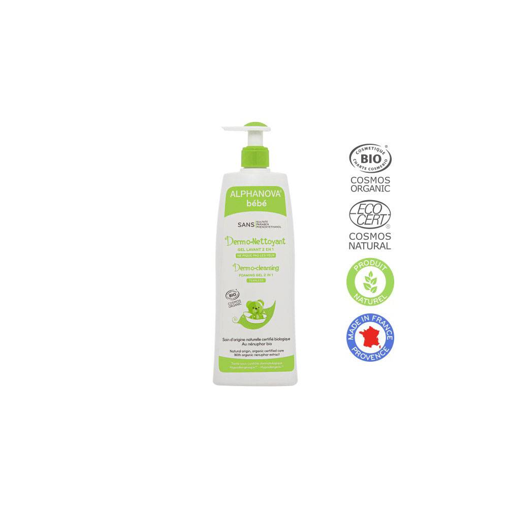ALPHANOVA Dermo nettoyant cheveux & corps bébé Bio - 500 ml