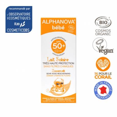ALPHANOVA Soin solaire bébé SPF50+ BIO - 50g