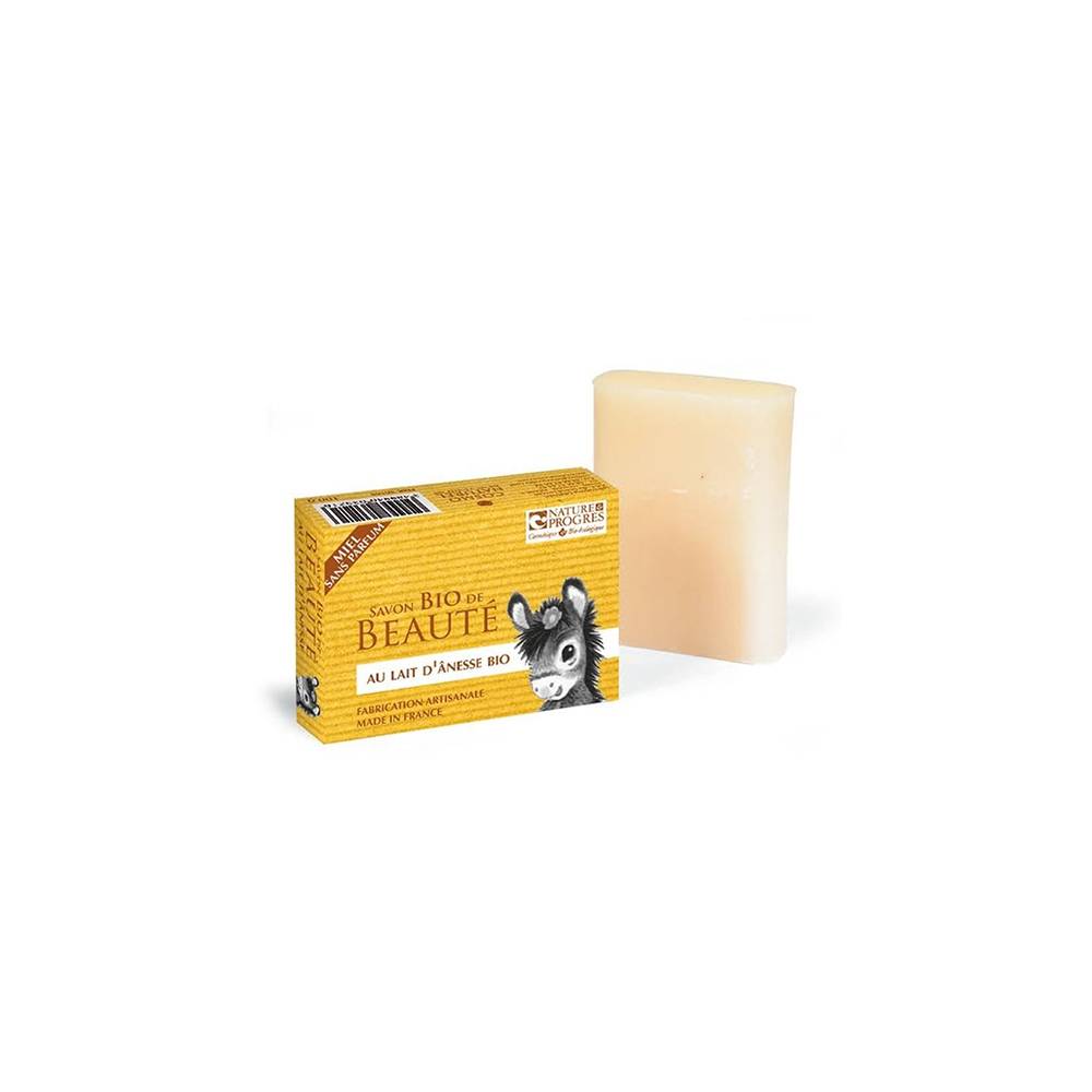 COSMONATUREL Savon au lait d\'anesse au miel sans parfum BIO - 100 g