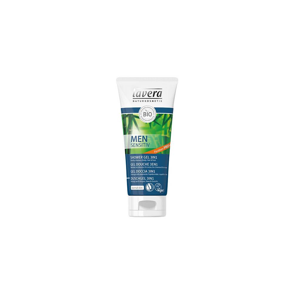 LAVERA MEN SENSITIV, GEL DOUCHE 3 EN 1 BIO - 200 ML