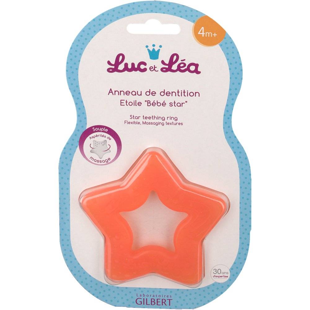 LUC & LEA ANNEAUX DENTITION SOUPLE ETOILE
