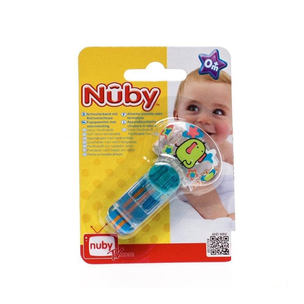 NUBY ATTACHE SUCETTE FERMETURE VELCRO PP +0M