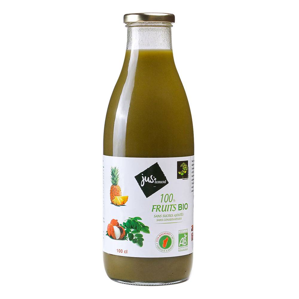 PUR JUS DE FRUIT 100 CL ANANAS LITCHI MORINGA BIO