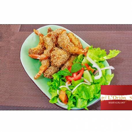 BEIGNET DE CREVETTE SÉSAME (10 PIECES)