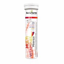 SOLUFORM MULTI-VITAMINES+MINERAUX ORANGE PAMPLEMOUSSE 20CP EFF