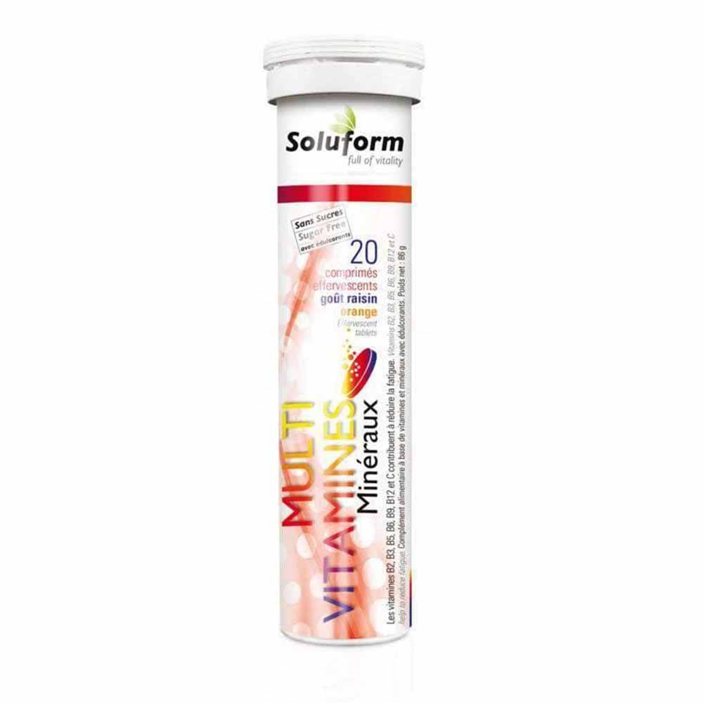 SOLUFORM MULTI-VITAMINES+MINERAUX ORANGE PAMPLEMOUSSE 20CP EFF