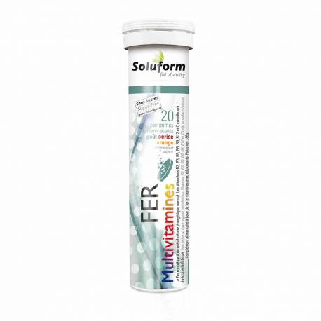 SOLUFORM FER+ACIDE FOLIQUE ORANGE CERISE 20CP EFF