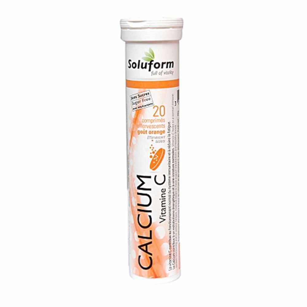 SOLUFORM CALCIUM+VITAMINE C ORANGE 20CP EFF
