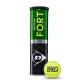 TUBE DE 3 BALLES DE TENNIS DUNLOP FORT TOURNAMENT SELECT