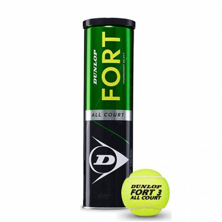 TUBE DE 3 BALLES DE TENNIS DUNLOP FORT TOURNAMENT SELECT