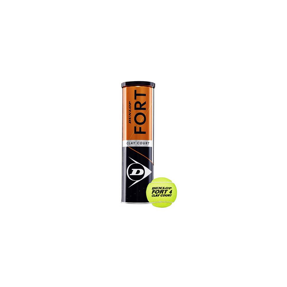 TUBE DE 4 BALLES DE TENNIS DUNLOP FORT TOURNAMENT SELECT