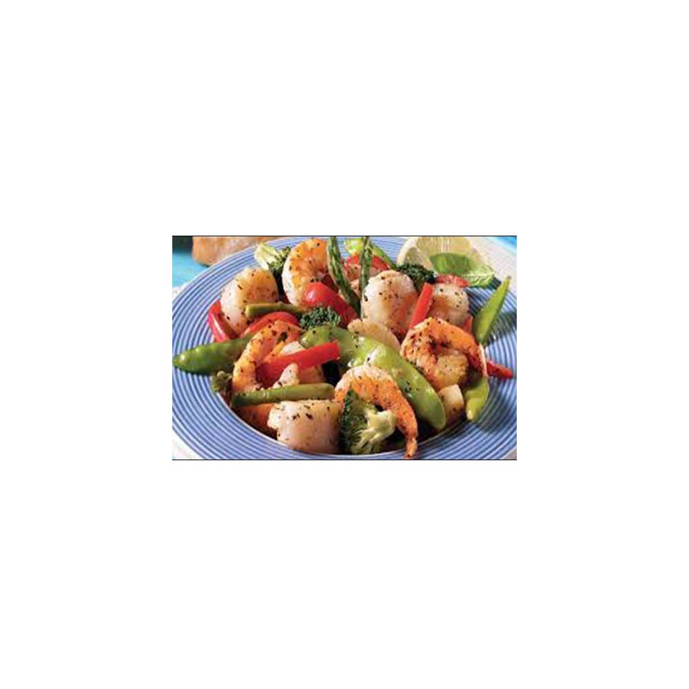 CREVETTES ET LEGUMES SAUTES AU WOK