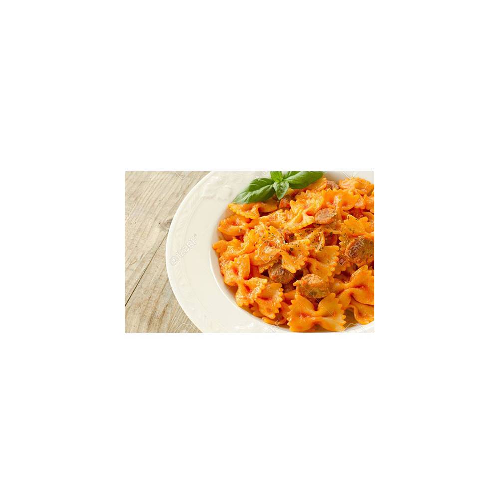 FARFALLE SAUCE TOMATE, ANCHOIS, POISSON