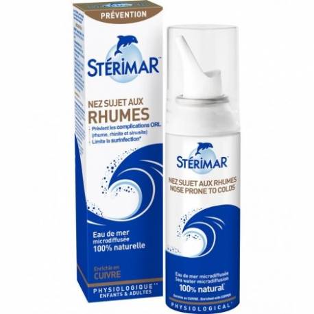 STERIMAR CUIVRE NEZ SUJET AUX  RHUMES 100ML