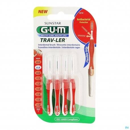 GUM BROSS INTERDENT PROTECT ANTIBACT 1314 0.8 B/4