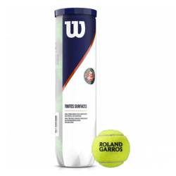 TUBE DE 4 BALLES DE TENNIS WILSON ROLAND GARROS CLAY
