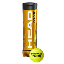 TUBE DE 4 BALLES DE TENNIS HEAD TOUR XT