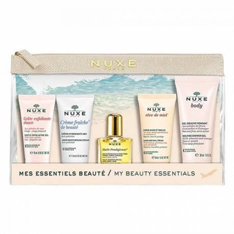NUXE TROUSSE ESSENTIELS BEAUTE BEIGE 5 PIECES
