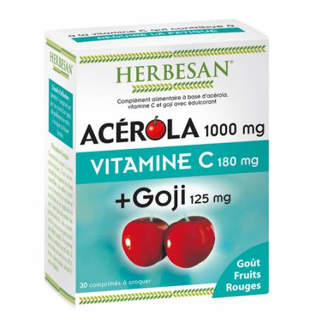 HERBESAN ACÉROLA + GOJI 30 COMPRIMÉS