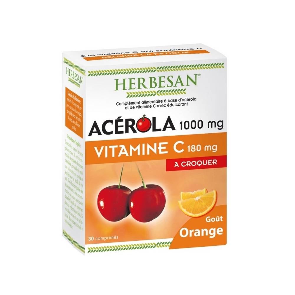 HERBESAN ACÉROLA ORANGE 30 COMPRIMÉS