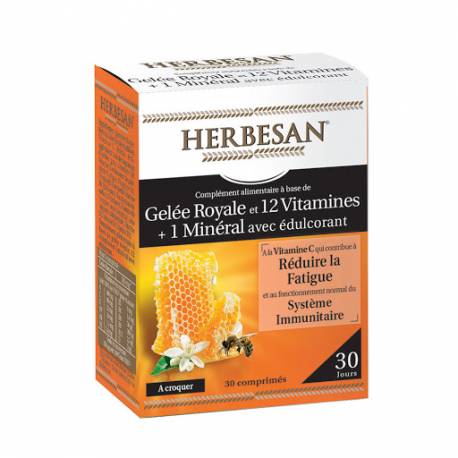 HERBESAN GELEE ROYALE + 12 VITAMINES 30 COMPRIMES