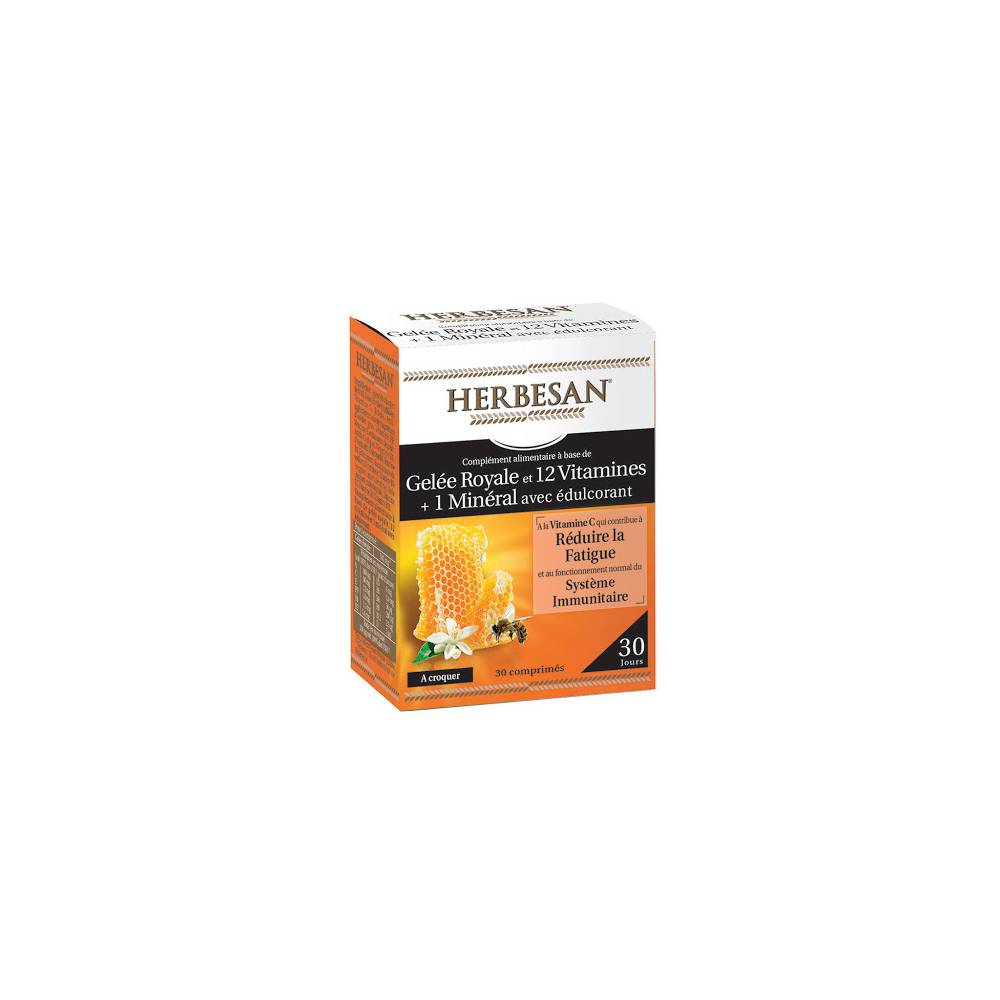 HERBESAN GELEE ROYALE + 12 VITAMINES 30 COMPRIMES