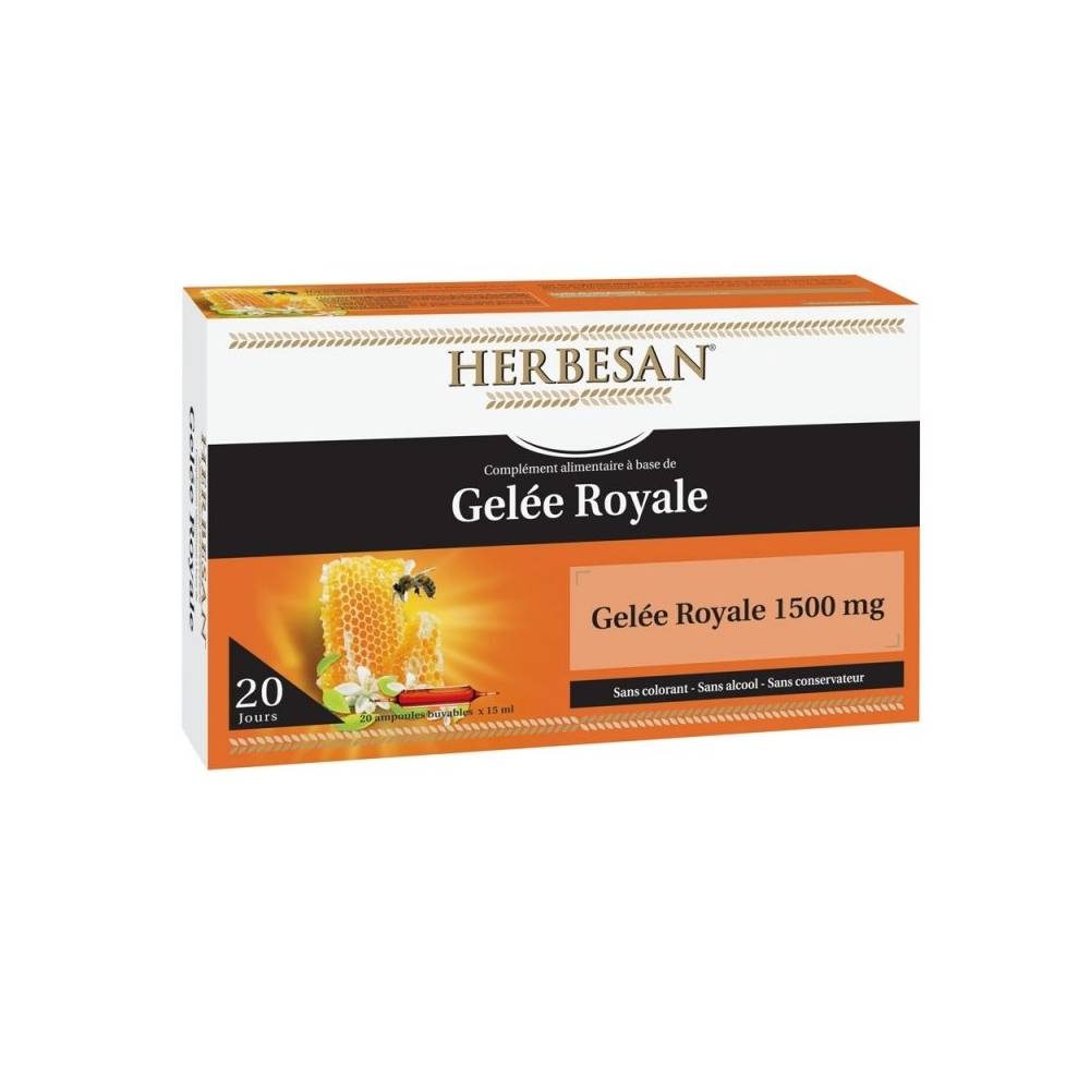 HERBESAN GELÉE ROYALE 1500MG BIO AMPOULE 20 X 15ML