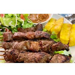 ASSIETTE DE BROCHETTES DE FILET DE ZEBU (10 PCE)