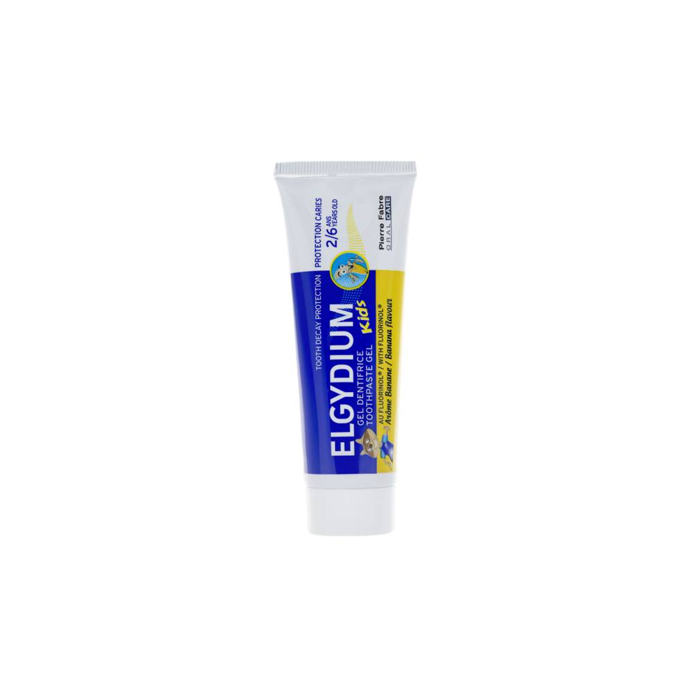 ELGYDIUM DENTIFRICE KIDS BANANE 2-6ANS T/50ML