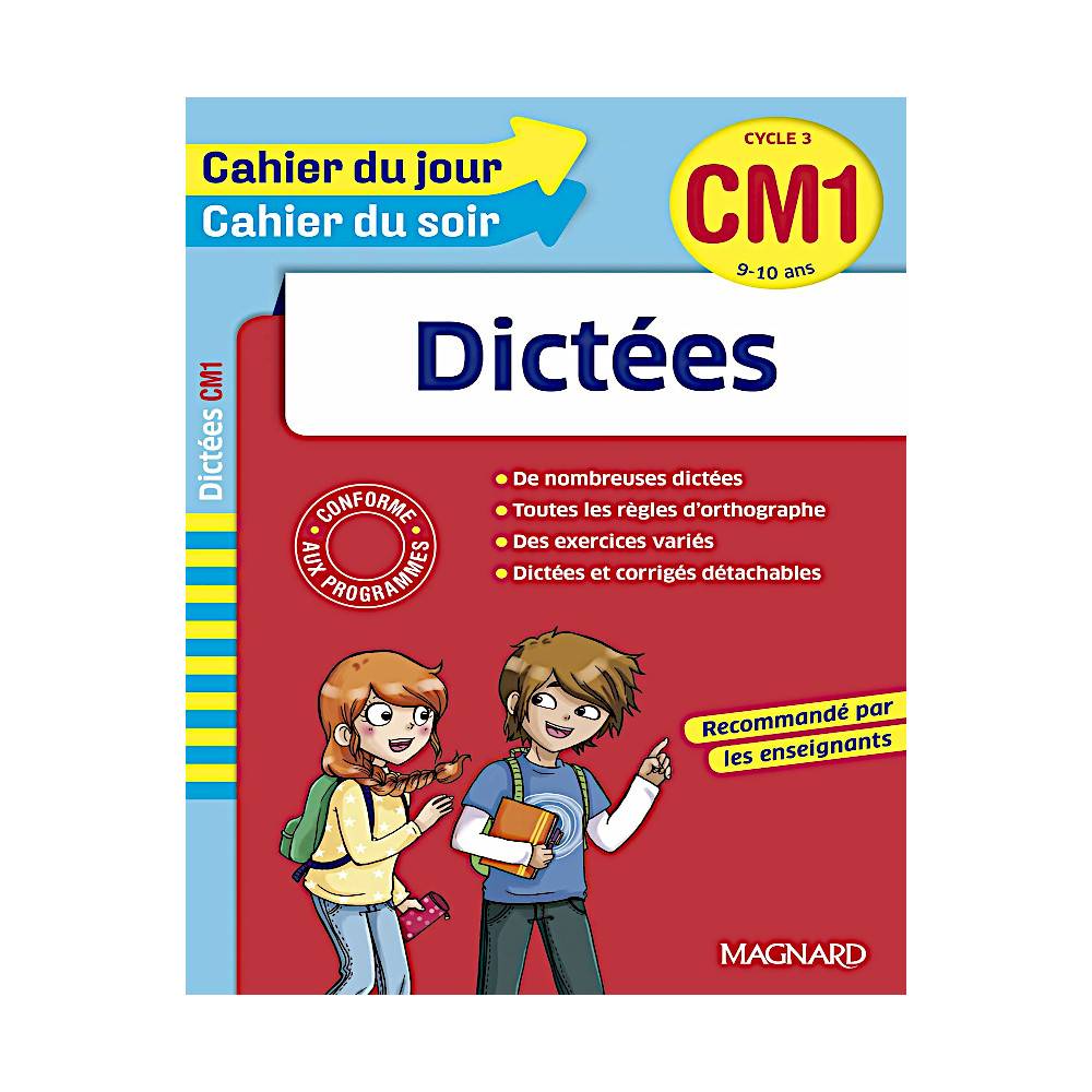 CAHIER DU JOUR, CAHIER DU SOIR - DICTEES CM1
