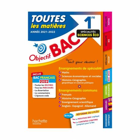 TOUTES LES MATIÈRES 1RE SPÉCIALITÉS SCIENCES ECO