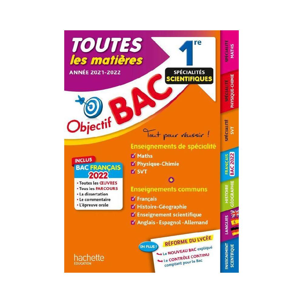 TOUTES LES MATIÈRES 1RE SPÉCIALITÉS SCIENTIFIQUES