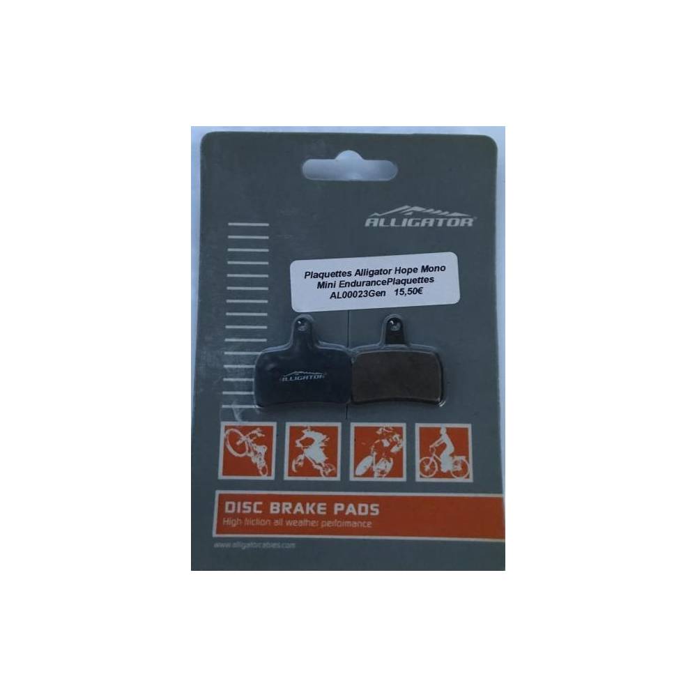 PLAQUETTE DE FREIN ALLIGATOR MOD PERFORMANCE DISC 25 ORGANIQUE HOPE MONO MINI