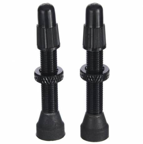 VALVE TUBELESS FUNN BLACK 45MM LENGH 2PCS PRESTA