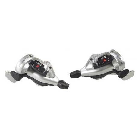 DOUBLE LEVIER DE VITESSE SUNRACE M93 PAIR R9/L3 SILVER