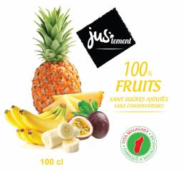 Pur jus de fruit ananas banane passion 100 cl carton de 6