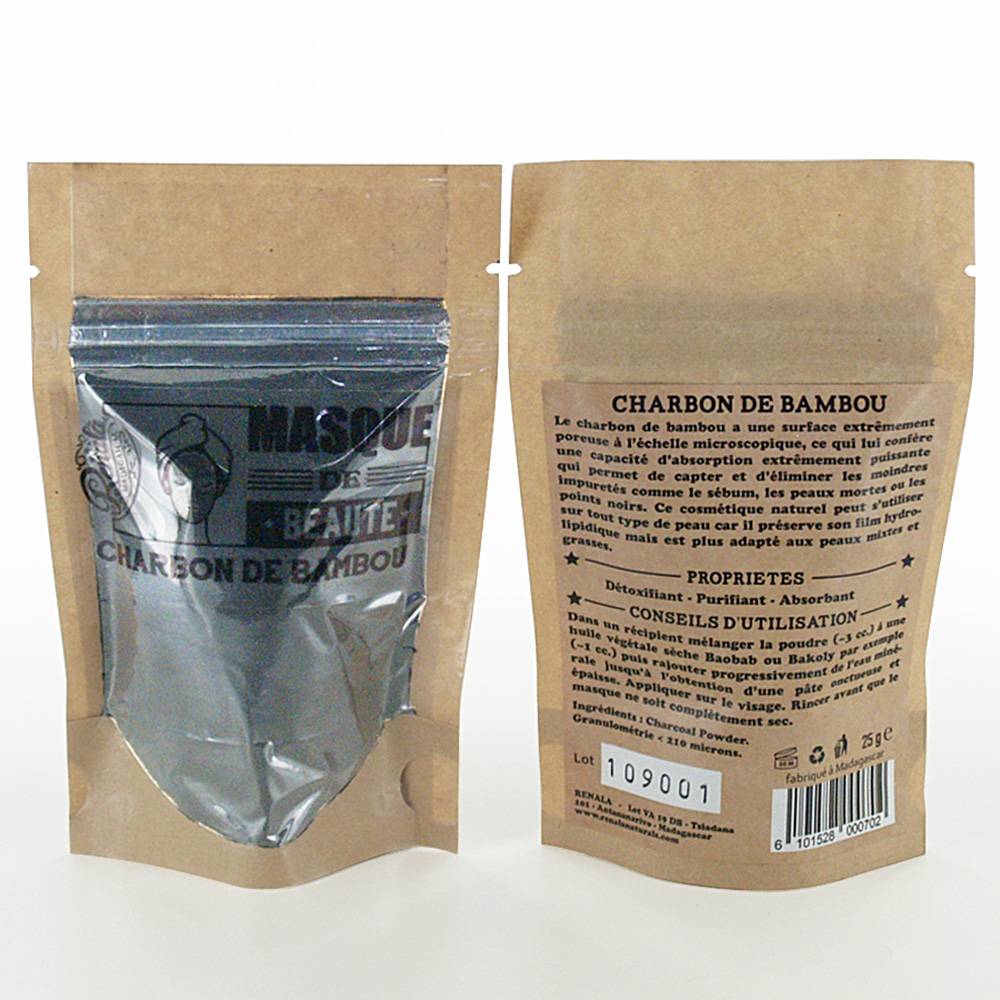 Masque de beauté Poudre de Charbon de bambou 25 g