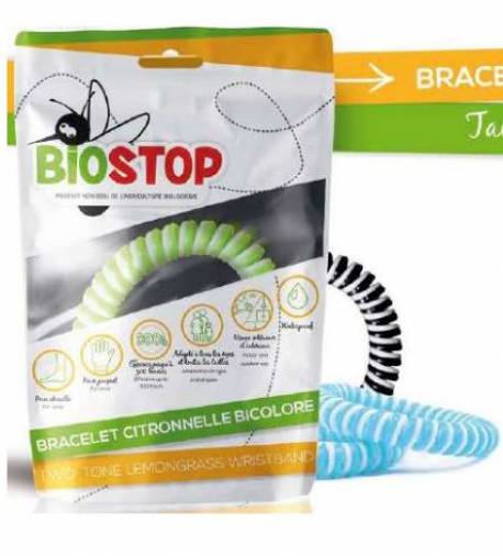 BIOSTOP Bracelet bicolore au citronelle panaché TU
