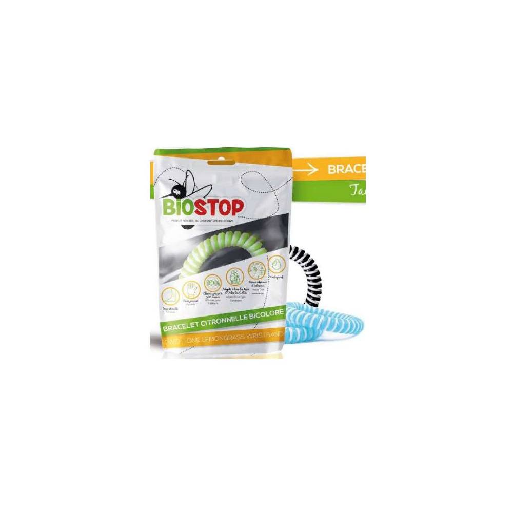 BIOSTOP Bracelet bicolore au citronelle panaché TU