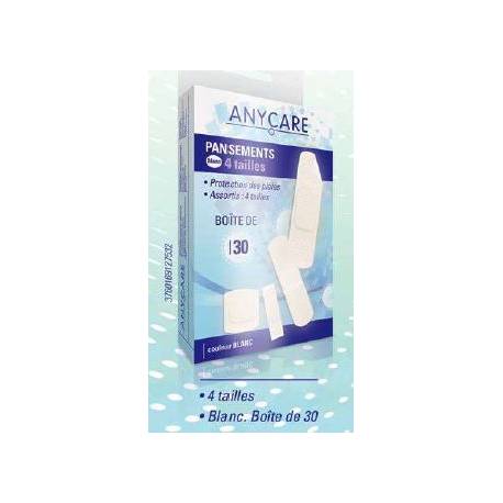 ANYCARE Pansements 4 taille blanc bte de 30