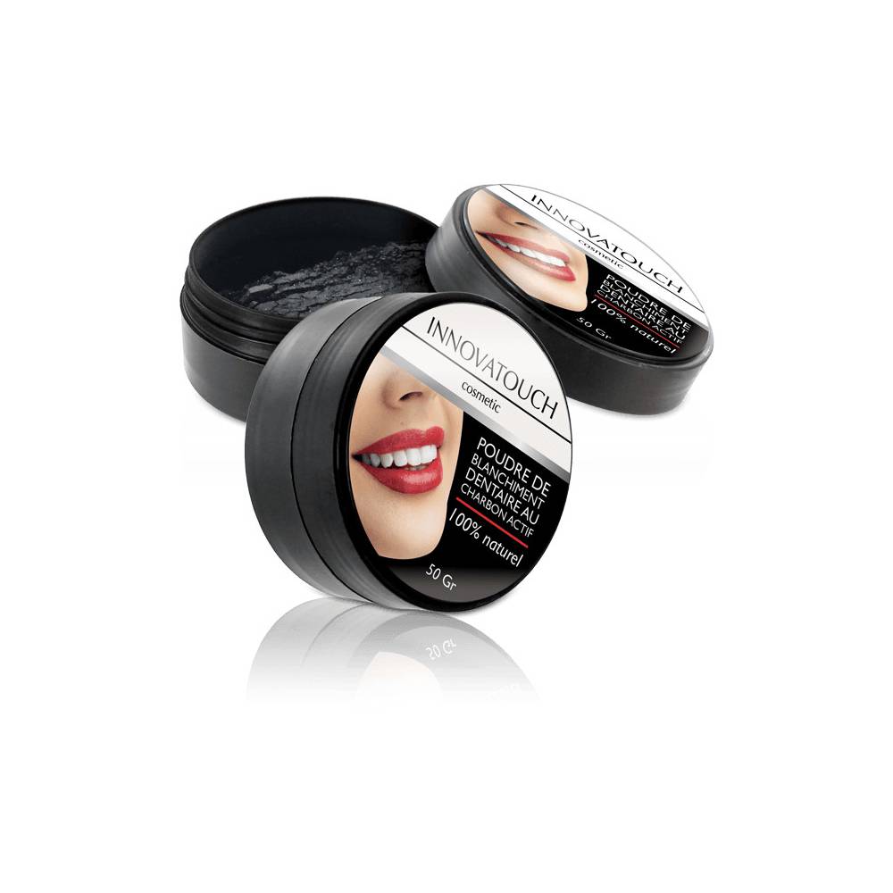 INNOVATOUCH Poudre de blanchiment dentaire au charbon actif 100% naturel 50g