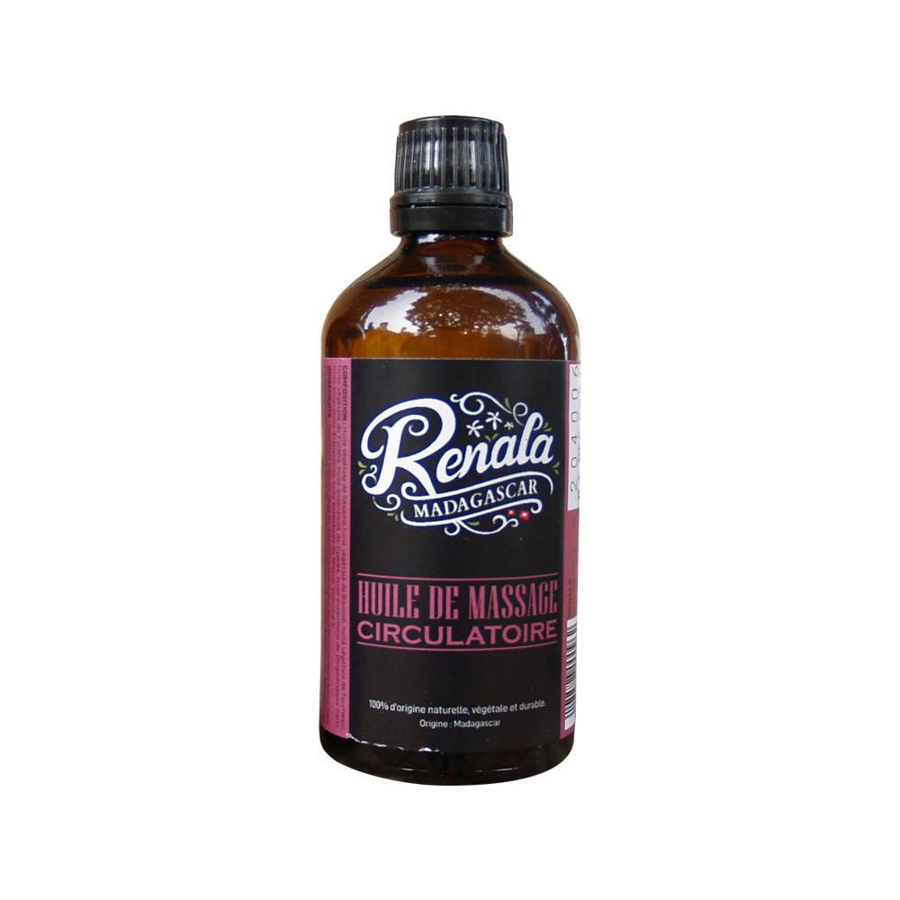 Huile de Massage Circulatoire verre teinté 100 ml